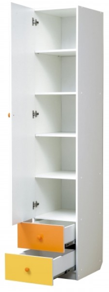 Шкаф 1-но дверный с ящиками и зеркалом Радуга (400) в Тобольске - tobolsk.ok-mebel.com | фото 2