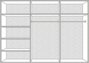 Шкаф 6-ти дверный с зеркалами (08.246) Ирина (беж) в Тобольске - tobolsk.ok-mebel.com | фото 2