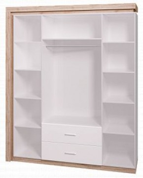 Шкаф для одежды с ящиками 4-х створчатый с зеркалом Люмен 16 в Тобольске - tobolsk.ok-mebel.com | фото 2