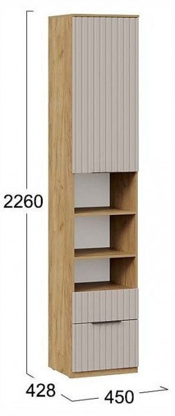 Шкаф комбинированный Хилтон Исп. 2 в Тобольске - tobolsk.ok-mebel.com | фото 4
