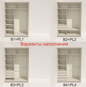 Шкаф-купе 1400 серии SOFT D8+D2+B2+PL4 (2 ящика+F обр.штанга) профиль «Графит» в Тобольске - tobolsk.ok-mebel.com | фото 6