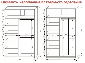 Шкаф-купе 1400 серии SOFT D8+D2+B2+PL4 (2 ящика+F обр.штанга) профиль «Графит» в Тобольске - tobolsk.ok-mebel.com | фото 7