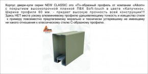 Шкаф-купе 1500 серии NEW CLASSIC K3+K3+B2+PL1 (2 ящика+1 штанга) профиль «Капучино» в Тобольске - tobolsk.ok-mebel.com | фото 5