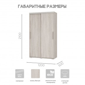 Шкаф-купе ШКК-11 (ясень белый) в Тобольске - tobolsk.ok-mebel.com | фото 7
