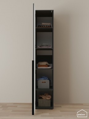 Шкаф Linnea MHR-1-2 2050х400х510 (Графит-М 11.1.25) в Тобольске - tobolsk.ok-mebel.com | фото 4