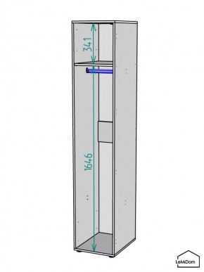 Шкаф Linnea MHR-1 2050х400х510 (ДВ-М 11.1.25) в Тобольске - tobolsk.ok-mebel.com | фото 3