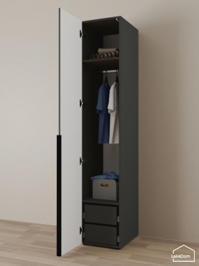 Шкаф Linnea MHR-1-3 2050х400х510 (Графит-М 11.1.25) в Тобольске - tobolsk.ok-mebel.com | фото 5