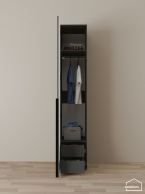 Шкаф Linnea MHR-1-3 2050х400х510 (Графит-М 11.1.25) в Тобольске - tobolsk.ok-mebel.com | фото 6