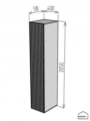 Шкаф Linnea MHR-1-4 2050х400х510 (ДВ-М 11.1.25) в Тобольске - tobolsk.ok-mebel.com | фото 2