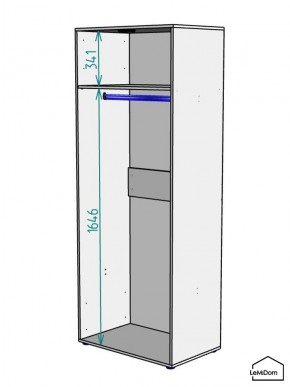 Шкаф Linnea MHR-2PO 2050х800х510 (Белый-М 11.1.1) в Тобольске - tobolsk.ok-mebel.com | фото 3