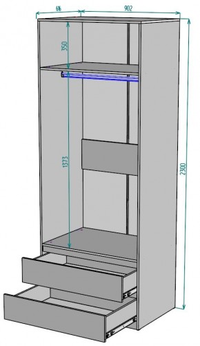 Шкаф Мальта H186 в Тобольске - tobolsk.ok-mebel.com | фото 2