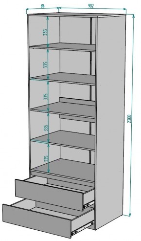 Шкаф Мальта H187 в Тобольске - tobolsk.ok-mebel.com | фото 2