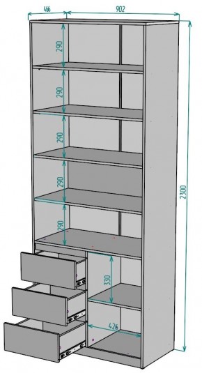 Шкаф Мальта H191 в Тобольске - tobolsk.ok-mebel.com | фото 2