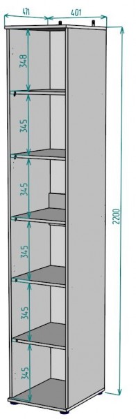 Шкаф Ольга H59 в Тобольске - tobolsk.ok-mebel.com | фото 2