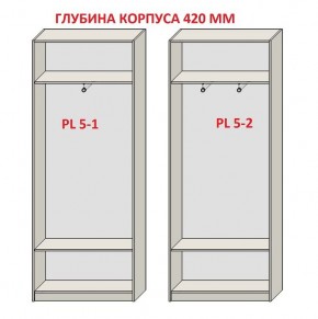 Шкаф распашной серия «ЗЕВС» (PL3/С1/PL2) Серый камень/Небраска натуральный в Тобольске - tobolsk.ok-mebel.com | фото 8