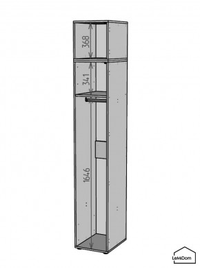Шкаф с антресолью Linnea MHR-1A-1 2450х400х510 (Белый-М 11.1.2) в Тобольске - tobolsk.ok-mebel.com | фото 3