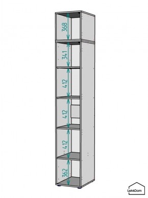 Шкаф с антресолью Linnea MHR-1A-2 2450х400х510 (Белый-М 11.1.1) в Тобольске - tobolsk.ok-mebel.com | фото 3