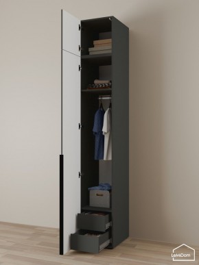 Шкаф с антресолью Linnea MHR-1A-3 2450х400х510 (Графит-М 11.1.25) в Тобольске - tobolsk.ok-mebel.com | фото 5