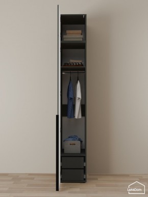 Шкаф с антресолью Linnea MHR-1A-3 2450х400х510 (Графит-М 11.1.25) в Тобольске - tobolsk.ok-mebel.com | фото 6