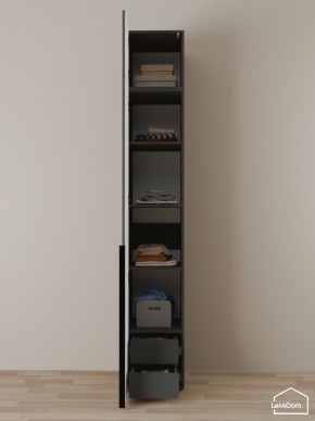 Шкаф с антресолью Linnea MHR-1A-4 2450х400х510 (Графит-М 11.1.25) в Тобольске - tobolsk.ok-mebel.com | фото 4