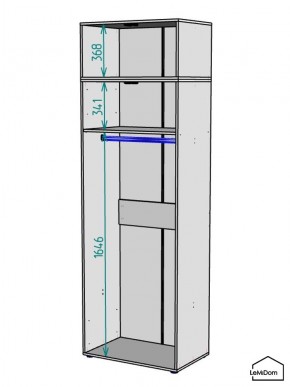 Шкаф с антресолью Linnea MHR-2A-1 2450х800х510 (Белый-М 11.1.1) в Тобольске - tobolsk.ok-mebel.com | фото 3