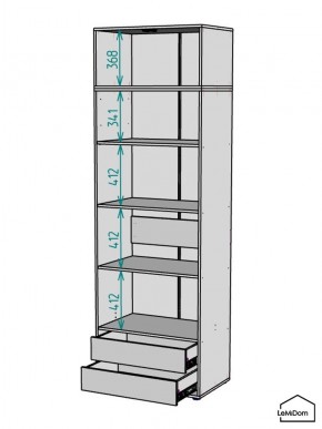Шкаф с антресолью Linnea MHR-2A-4 2450х800х510 (Белый-М 11.1.2) в Тобольске - tobolsk.ok-mebel.com | фото 3