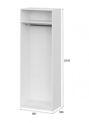 Шкаф ШК-5 (800) Белый текстурный в Тобольске - tobolsk.ok-mebel.com | фото 4
