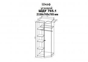 KI-KI ШДУ765.1 Шкаф угловой (белый/белое дерево) в Тобольске - tobolsk.ok-mebel.com | фото 2