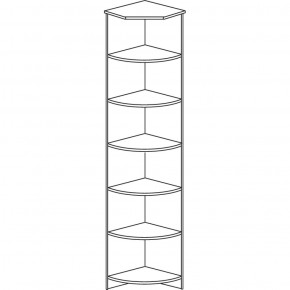 Шкаф угловой открытый №607 Инна Денвер темный в Тобольске - tobolsk.ok-mebel.com | фото 2