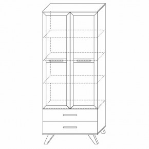 Шкаф-витрина 800 Вега Скандинавия в Тобольске - tobolsk.ok-mebel.com | фото 6