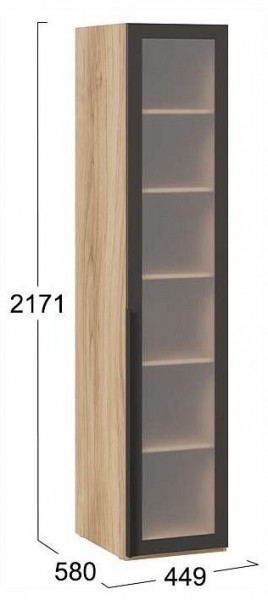 Шкаф-витрина Порто СМ-393.07.008 в Тобольске - tobolsk.ok-mebel.com | фото 3