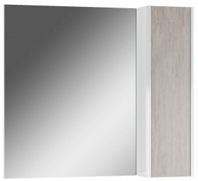Шкаф-зеркало Uno 80 Дуб серый левый/правый Домино (DU1504HZ) в Тобольске - tobolsk.ok-mebel.com | фото 1