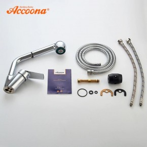 Смеситель для кухни Accoona A5410 с вытягивающейся лейкой в Тобольске - tobolsk.ok-mebel.com | фото 3