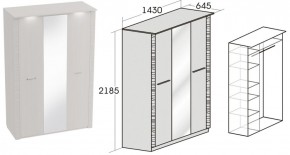 Спальный гарнитур Элана (модульная) Бодега белая в Тобольске - tobolsk.ok-mebel.com | фото 11