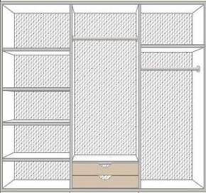 Спальный гарнитур Ольга (модульная) беж/золото в Тобольске - tobolsk.ok-mebel.com | фото 3