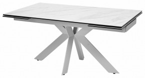 Стол BELLUNO 160 MARBLES KL-99 Белый мрамор матовый, итальянская керамика/ белый каркас, ®DISAUR в Тобольске - tobolsk.ok-mebel.com | фото 2