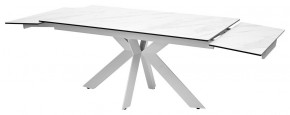 Стол BELLUNO 160 MARBLES KL-99 Белый мрамор матовый, итальянская керамика/ белый каркас, ®DISAUR в Тобольске - tobolsk.ok-mebel.com | фото 7