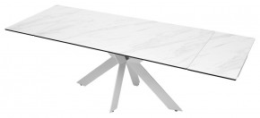Стол BELLUNO 160 MARBLES KL-99 Белый мрамор матовый, итальянская керамика/ белый каркас, ®DISAUR в Тобольске - tobolsk.ok-mebel.com | фото 8