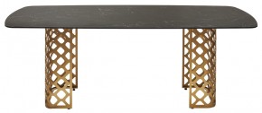 Стол CHIAVARI 220 KL-116 Черный мрамор матовый, итальянская керамика / бронзовый, ®DISAUR в Тобольске - tobolsk.ok-mebel.com | фото 8