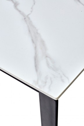 Стол CORNER 120 MATT WHITE MARBLE SOLID CERAMIC / BLACK, ®DISAUR в Тобольске - tobolsk.ok-mebel.com | фото 3
