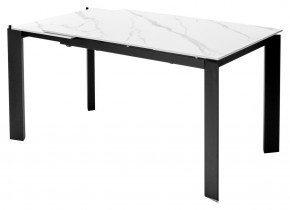 Стол CORNER 120 MATT WHITE MARBLE SOLID CERAMIC / BLACK, ®DISAUR в Тобольске - tobolsk.ok-mebel.com | фото 4