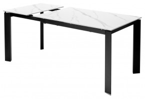 Стол CORNER 120 MATT WHITE MARBLE SOLID CERAMIC / BLACK, ®DISAUR в Тобольске - tobolsk.ok-mebel.com | фото 5