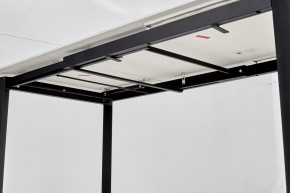 Стол CORNER 120 MATT WHITE MARBLE SOLID CERAMIC / BLACK, ®DISAUR в Тобольске - tobolsk.ok-mebel.com | фото 9