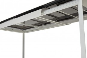 Стол CREMONA 140 HIGH GLOSS STATUARIO Белый мрамор глянцевый, керамика/ белый каркас, ®DISAUR в Тобольске - tobolsk.ok-mebel.com | фото 2