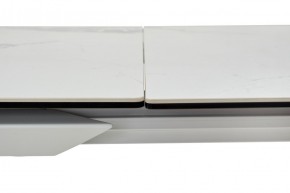 Стол CREMONA 140 HIGH GLOSS STATUARIO Белый мрамор глянцевый, керамика/ белый каркас, ®DISAUR в Тобольске - tobolsk.ok-mebel.com | фото 3