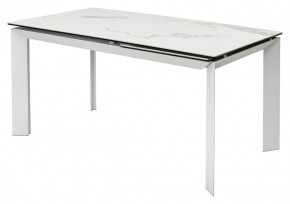 Стол CREMONA 140 HIGH GLOSS STATUARIO Белый мрамор глянцевый, керамика/ белый каркас, ®DISAUR в Тобольске - tobolsk.ok-mebel.com | фото 9