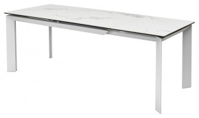 Стол CREMONA 140 MATTE STATUARIO Белый мрамор матовый, керамика/ белый каркас, ®DISAUR в Тобольске - tobolsk.ok-mebel.com | фото 4