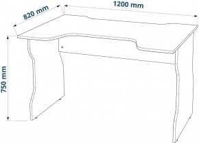 Стол компьютерный ВАРДИГ K1 120x82, антрацит/лайм в Тобольске - tobolsk.ok-mebel.com | фото 3