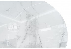 Стол стеклянный Норфолк 100х78 белый мрамор / белый в Тобольске - tobolsk.ok-mebel.com | фото 6