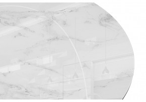Стол стеклянный Норфолк 100х78 белый мрамор / черный в Тобольске - tobolsk.ok-mebel.com | фото 5